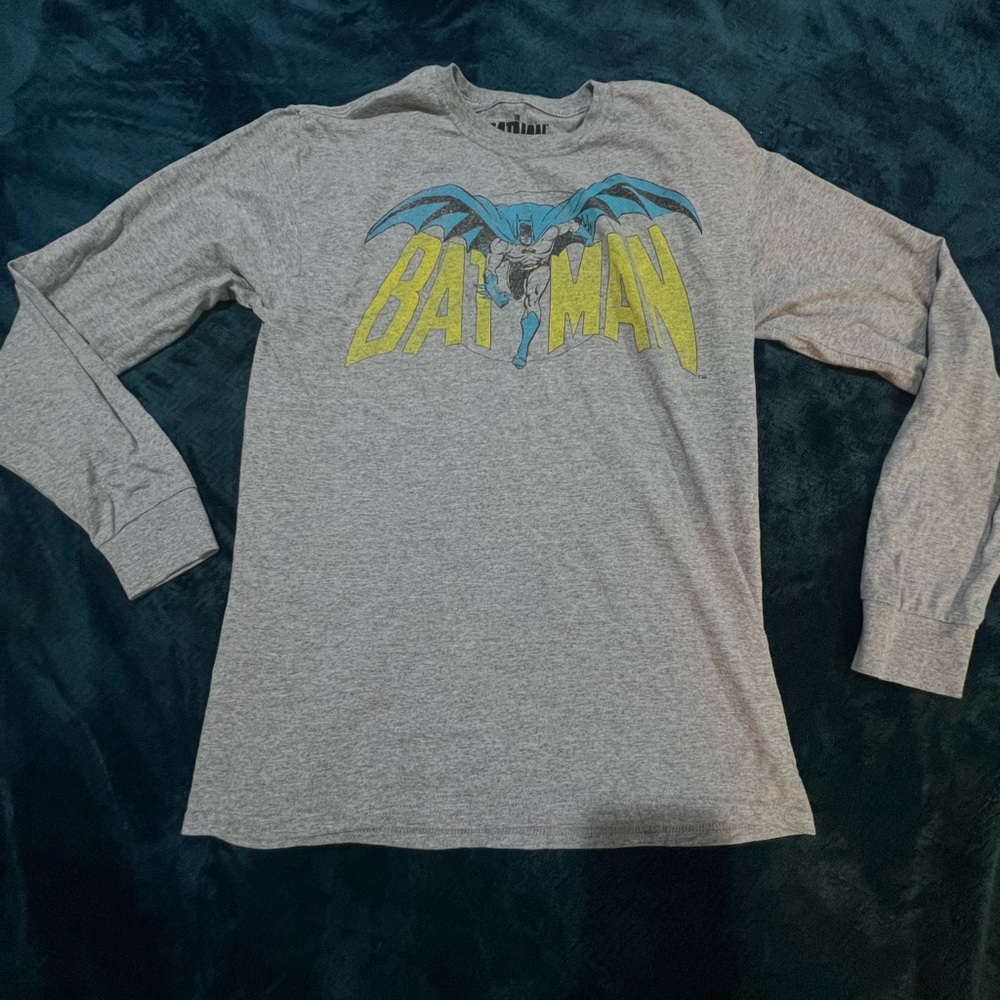 Gray Batman Long Sleeve Shirt